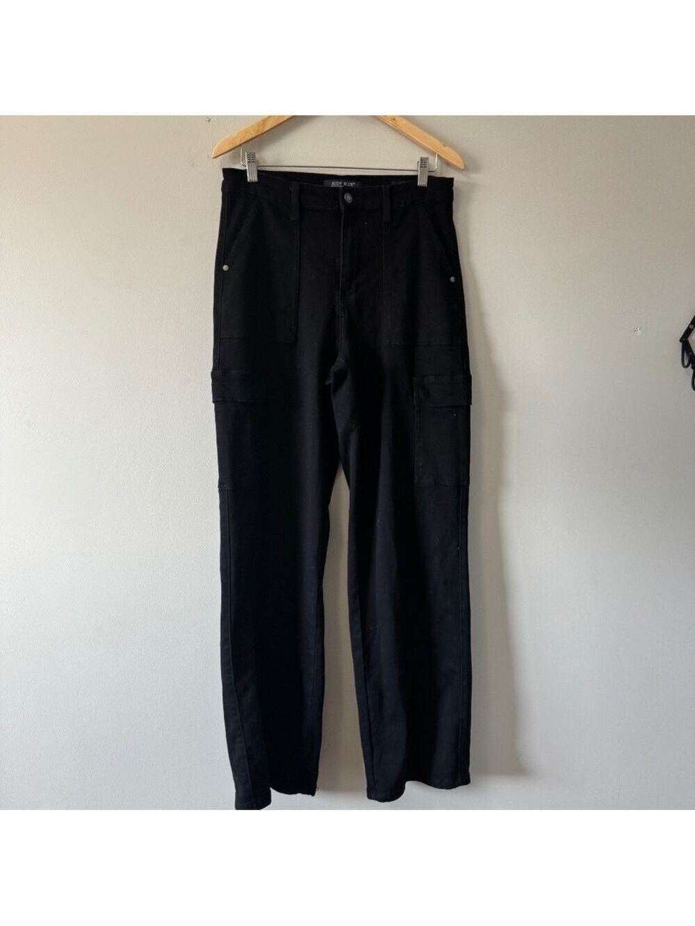 Judy Blue Black High-Rise Wide Leg Cargo Jeans